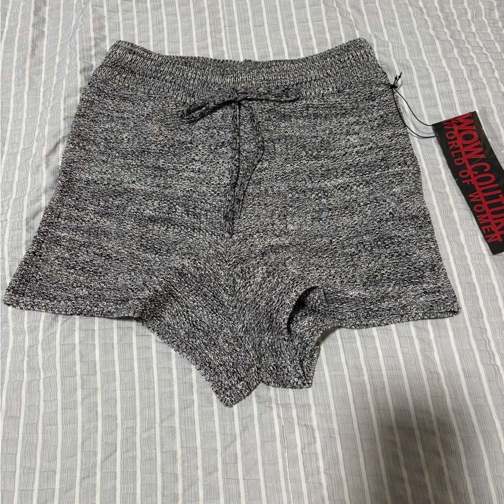 Women's Gray Knit Shorts